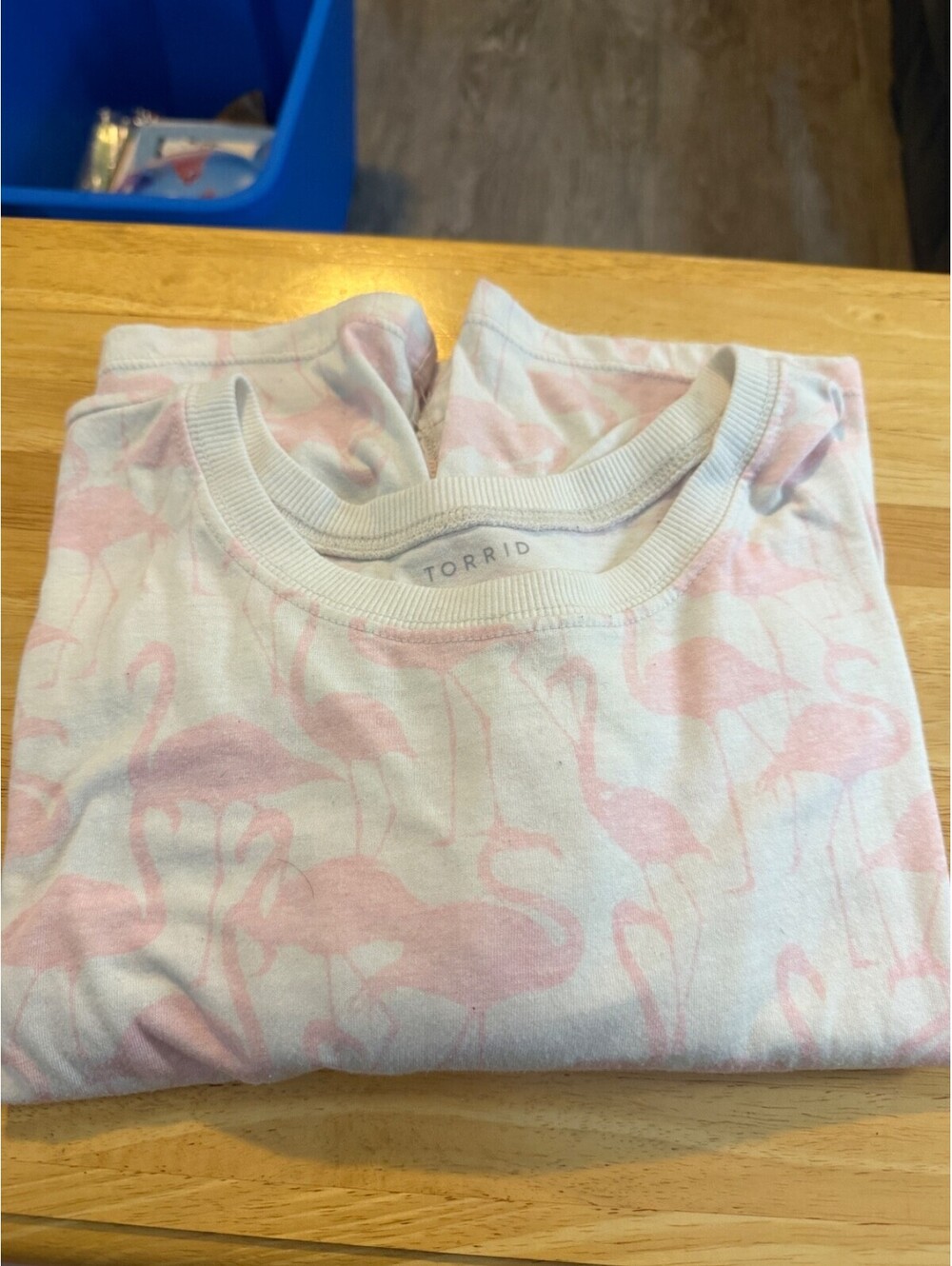 Torrid Classic Fit Flamingo Print Tee Shirt Size 2